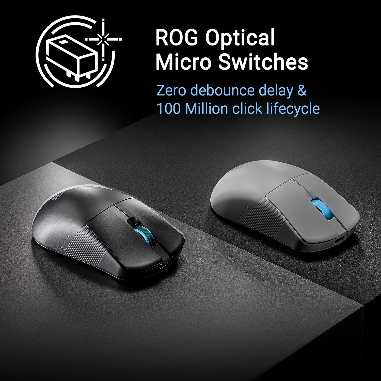 ASUS ROG Harpe Ace Mini Wireless Esports Gaming Mouse – Small Compact Design, Right-Handed, 49g Lightweight, Tri-Mode Connectivity, 36K DPI, up to 105Hr Battery, Pro-Approved, PC/Mac Support - Black