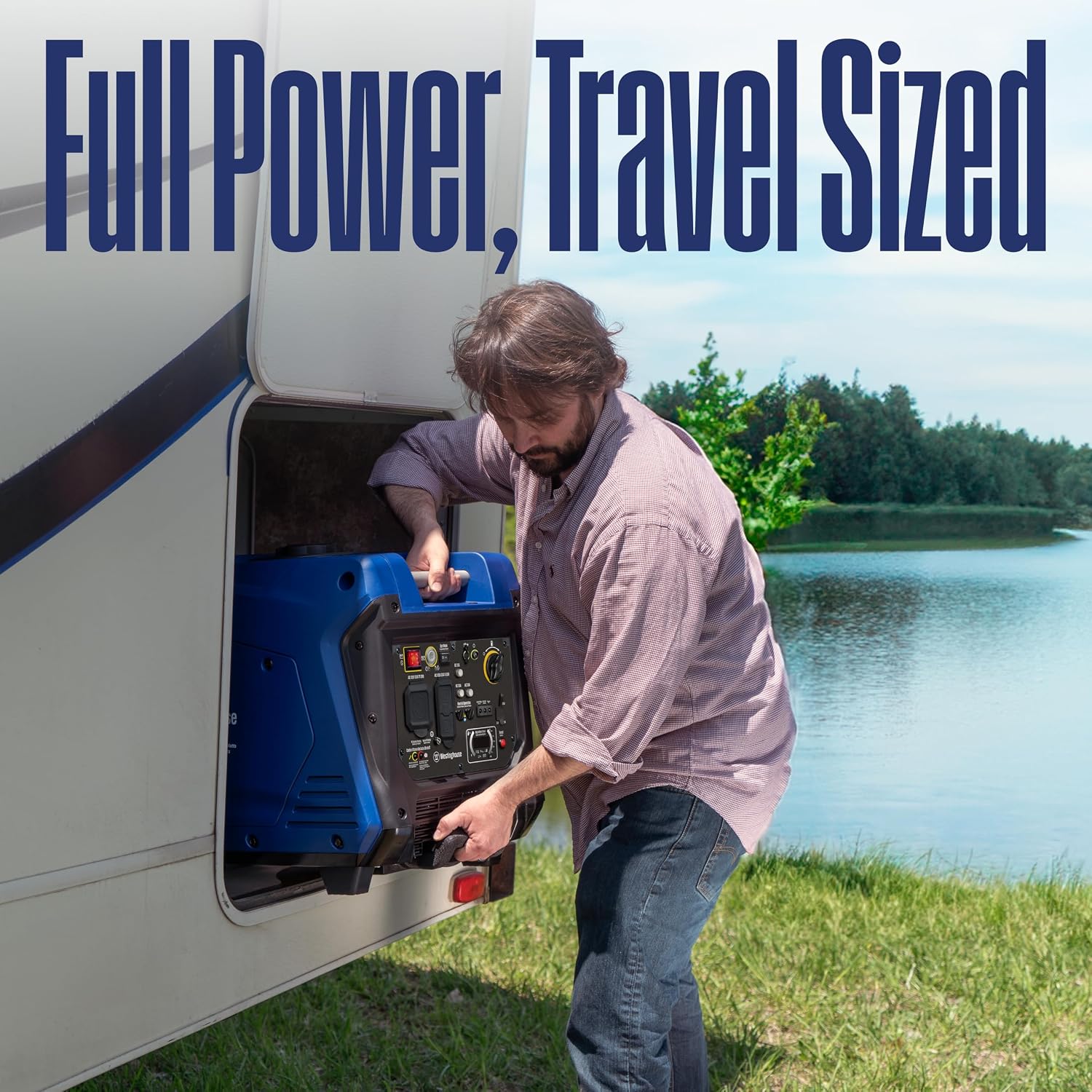 Westinghouse 5000 Peak Watt Super Quiet Portable Inverter Generator, Remote Electric Start with Auto Choke, RV Ready 30A Outlet, Gas Powered, CO Sensor, Parallel Capable