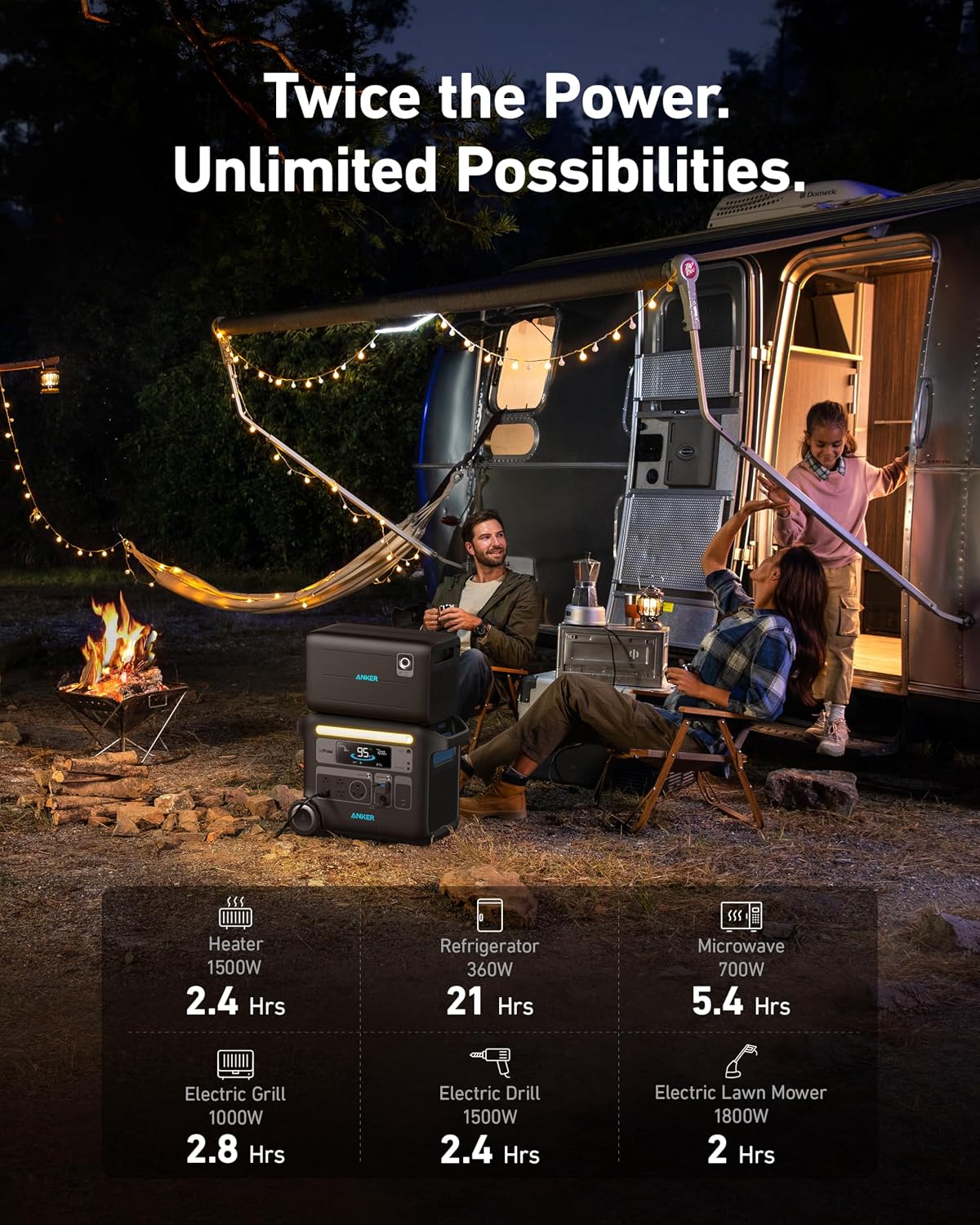 Anker Powerhouse 760 Portable Power Station Expansion Battery (2048Wh), 6× Longer Lifespan LiFePO4 Batteries, 2048Wh Extra Battery SOLIX F2000