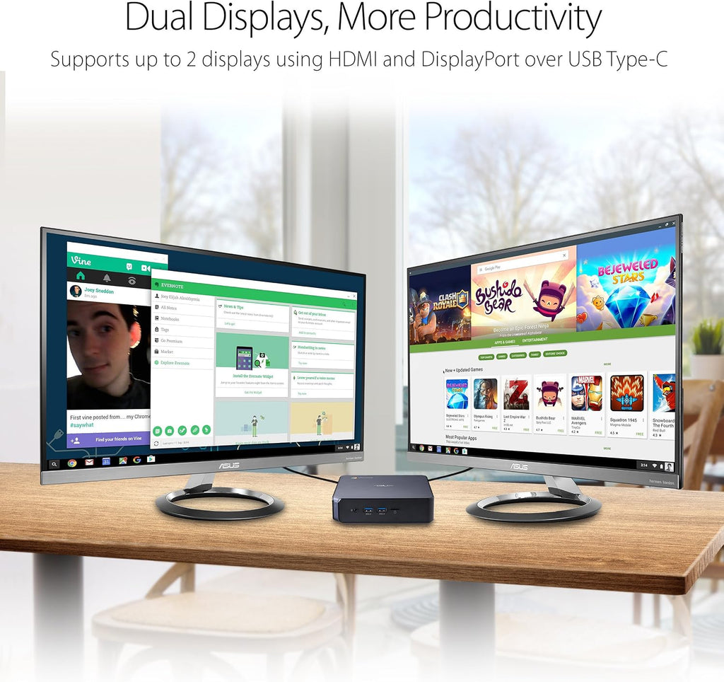 ASUS Chromebox 3 Mini PC with Intel Core i7-8550U Processor, 4K UHD Graphics and Power Over Type C (Renewed)