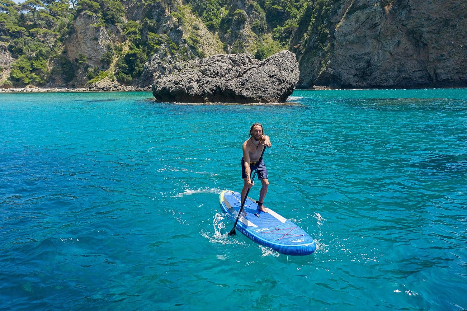 AM Aqua Marina Unisex Adult - All-Around Isup, 3.2m/15cm, Beast Advanced All Around iSUP 3 2m 15cm with Paddle and Safety Leash, Blau, 320 x 81 15 cm EU