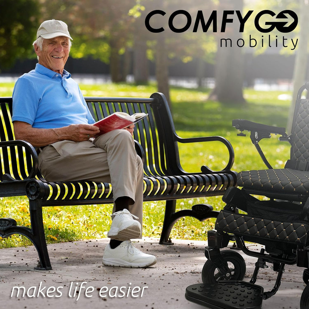 Lightweight Electric Wheelchair for Adults – Remote Controlled Foldable Power Chair – Portable Travel Mobility Aid
