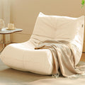 Gazecaia Comfy Bean Bag Chair for Adults Teens | Fireside Floor Lounge Chair, Soft Suede High-Resilience Memory Foam Bean Bag Couch with Non-Slip Base, for Living Room Bedroom Apartment Office, White