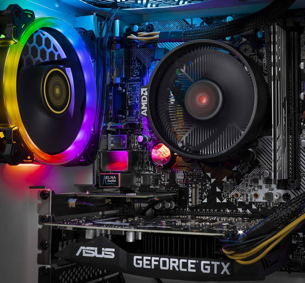 Skytech Shiva Gaming PC Desktop - AMD Ryzen 5 2600, NVIDIA RTX 2060, 16GB DDR4, 500G SSD, RGB Fans