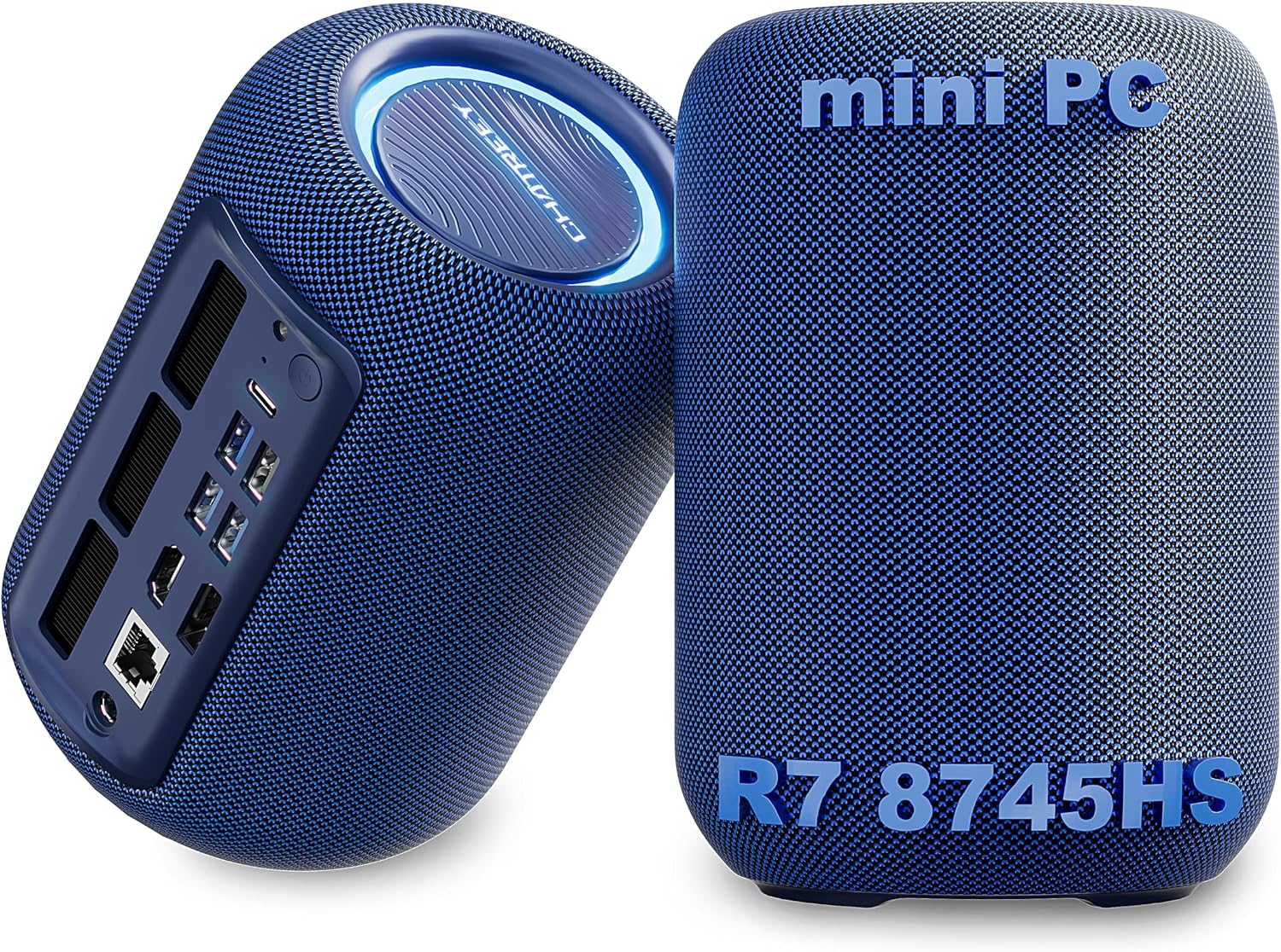 Mini Gaming PC, AMD Ryzen 7 8745HS (8C/16T, Up to 4.9GHz), 16GB DDR5 5600MHz RAM, 512GB PCIe SSD, Radeon 780M, USB4, Triple 4K Display, WiFi 6, BT5.2, 2.5G LAN, Mini Desktop Computer