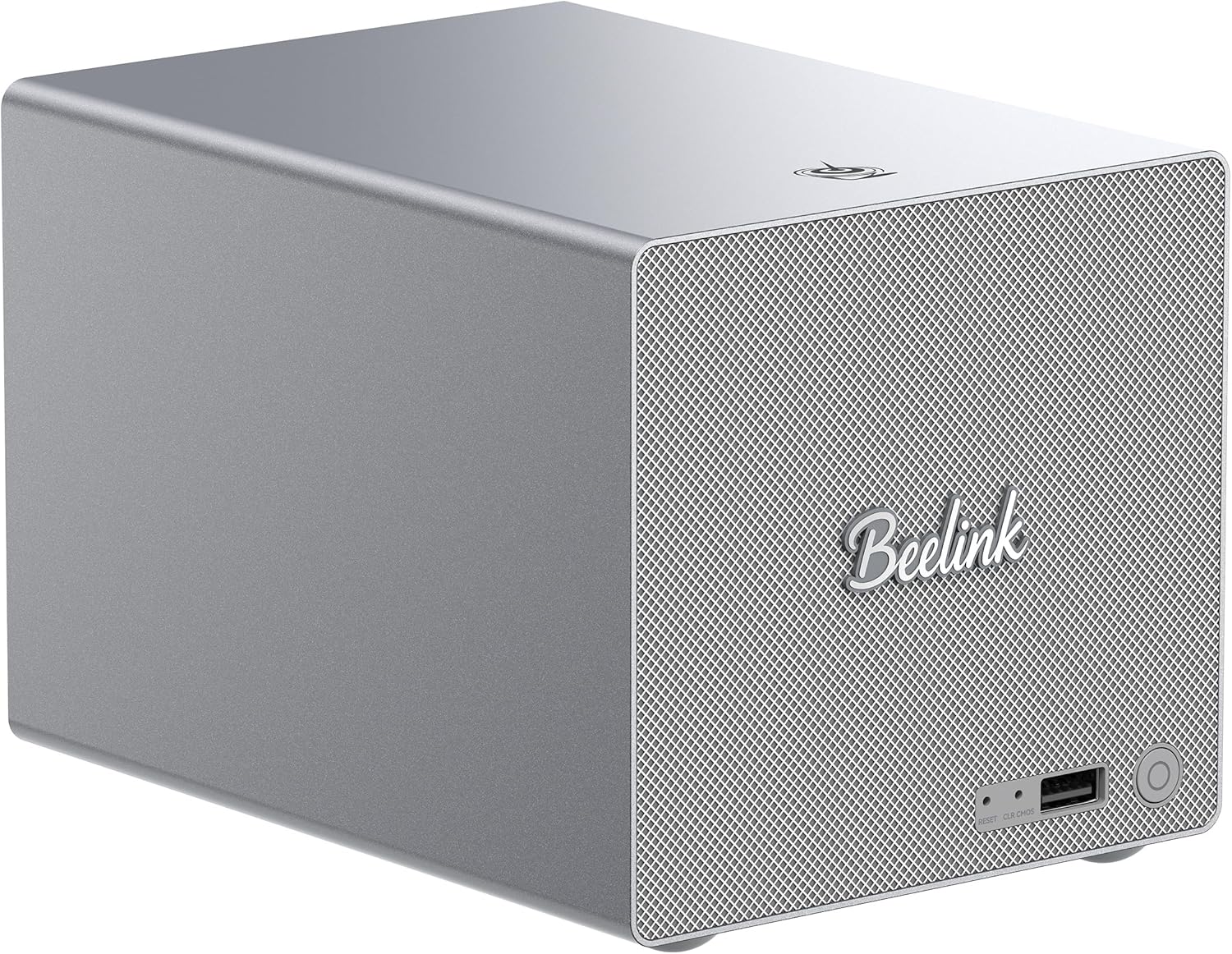 Beelink Mini PC, ME Pro 2-Bay NAS, Intel N95 CPU,12GB LPDDR5, 128G SSD, 3×M.2 SSD Slots, 2×2.5/3.5'Drive Bays, 2.5G+5G Dual LAN/Support Link Aggregation/ 4K Dual Display/WiFi6/BT5.4, Home Media/Studio