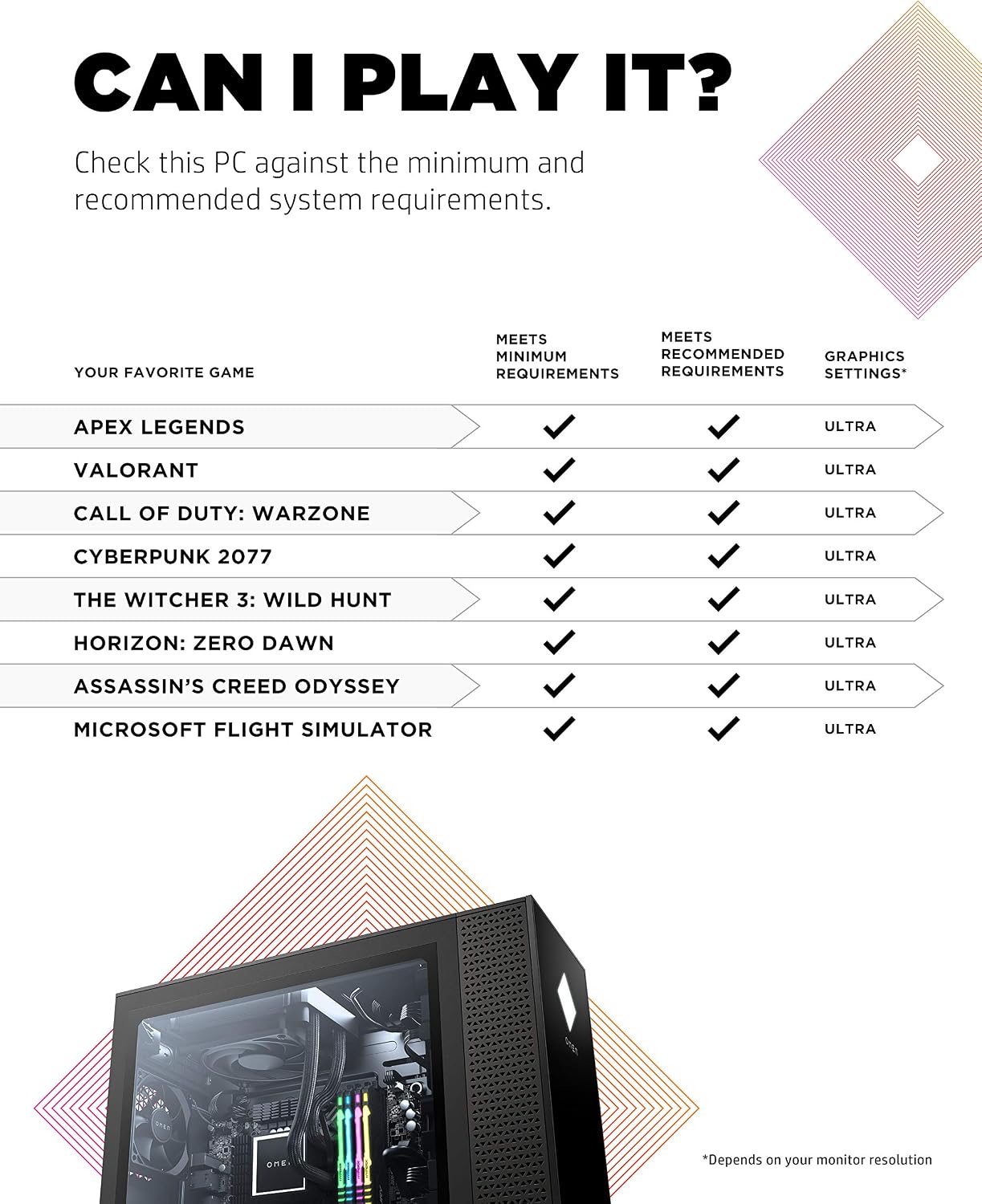 OMEN 30L Gaming Desktop PC, NVIDIA GeForce RTX 3070 Graphics Card, 10th Generation Intel Core i7-10700KF Processor, 16 GB RAM, 1 TB SSD, Windows 10 Home (GT13-0070, 2020), Shadow Black