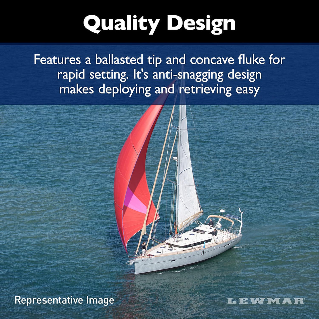 Lewmar Galvanized Steel Epsilon Anchor for Power and Sailboats