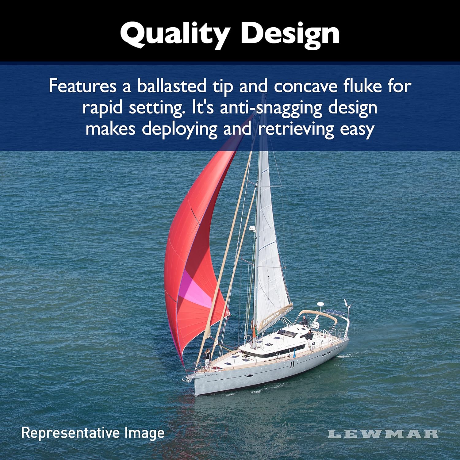 Lewmar Galvanized Steel Epsilon Anchor for Power and Sailboats