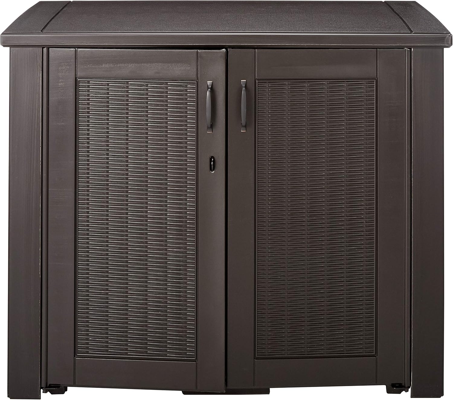 Rubbermaid 123-Gallon Storage Deck Box and Suncast 33-Gallon Trash Can Outdoor Storage Bundle