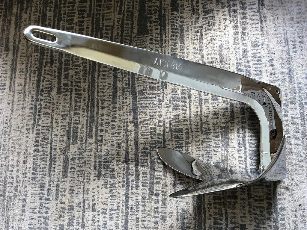 US Stainless Stainless Steel 316 Bruce Claw Force Anchor 11lbs (5kg) Marine Grade Polished