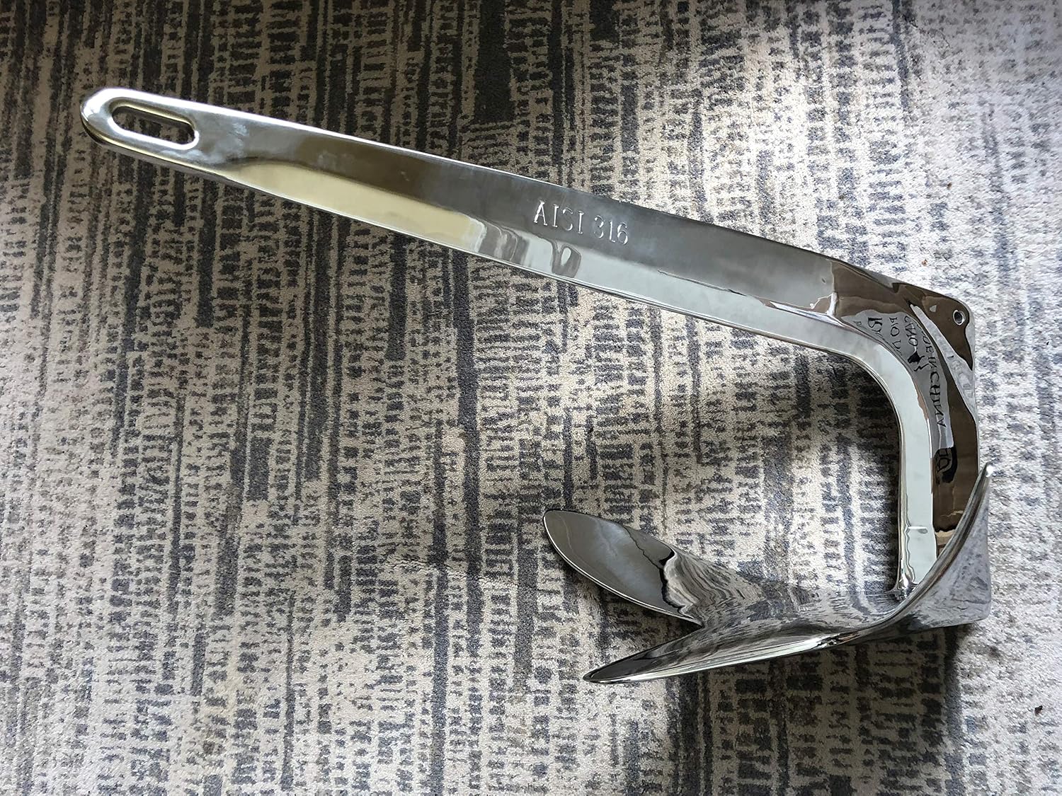 US Stainless Stainless Steel 316 Bruce Claw Force Anchor 11lbs (5kg) Marine Grade Polished